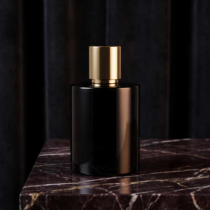 Men Fragrances - luxury black and gold perfume bottle