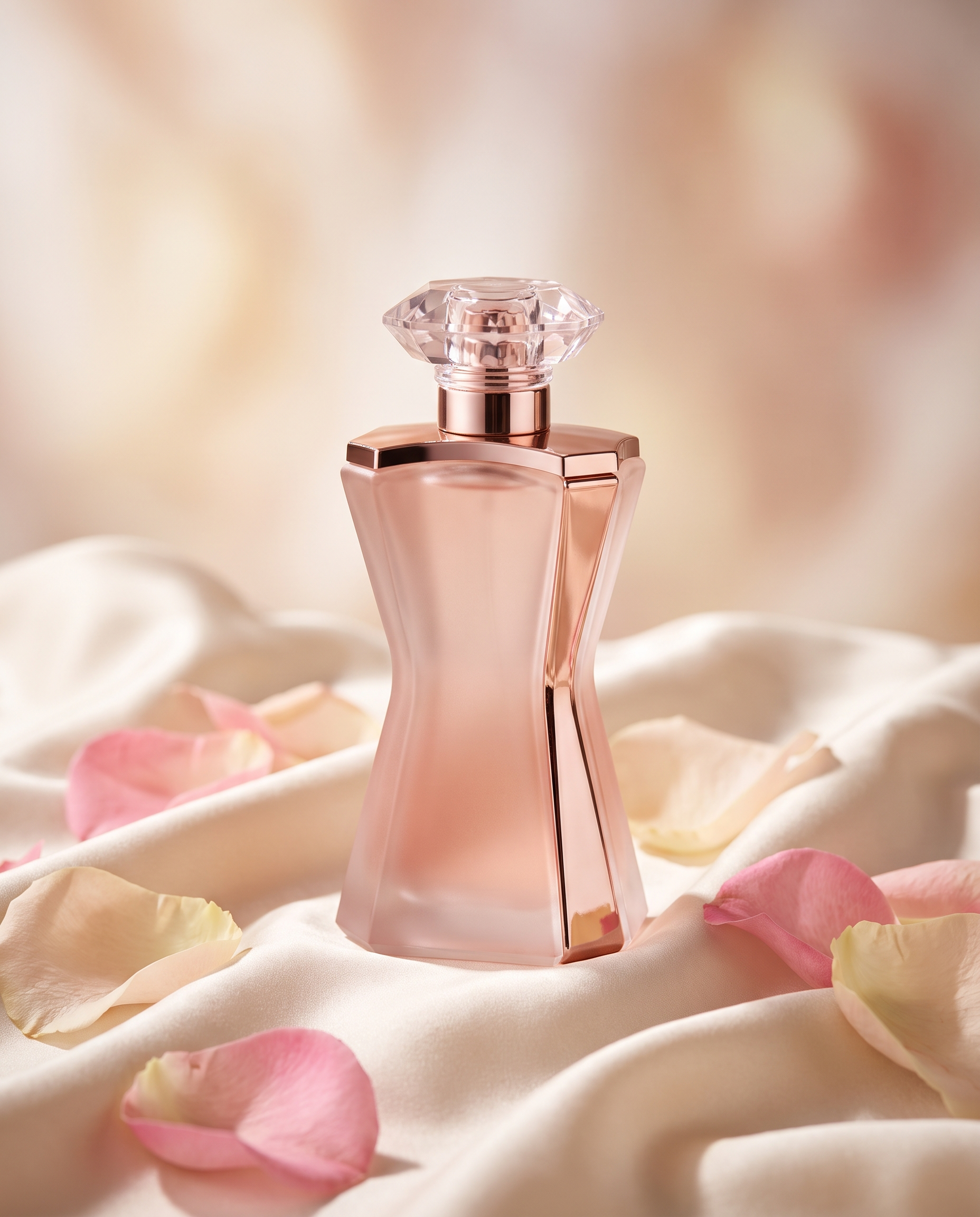 Women Fragrances - luxury rose-gold and blush perfume bottle